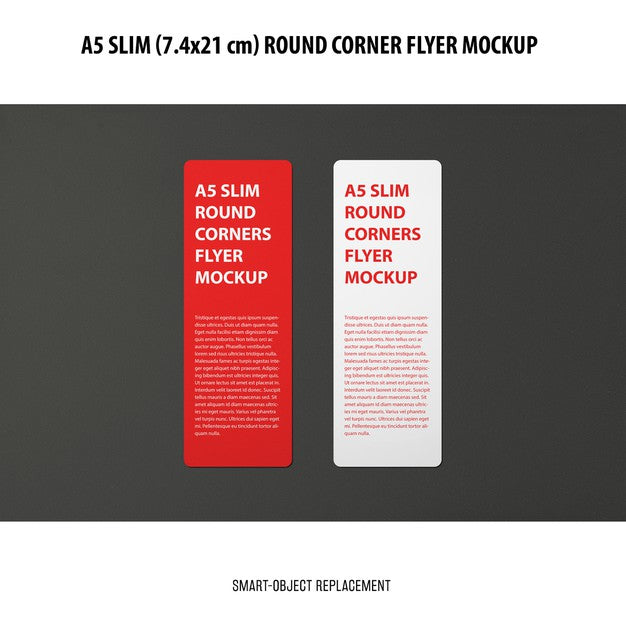 A5 Slim Flyer Mockup Psd