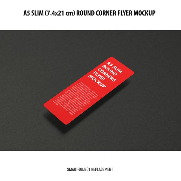A5 Slim Flyer Mockup Psd