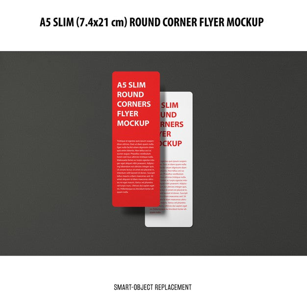 A5 Slim Flyer Mockup Psd