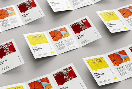 A5 Trifold Flyer Mockup