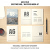 A6 Bi-Fold Greeting Card Mockup Design Psd