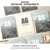 A6 Bi-Fold Greeting Card Mockup Of Seven Psd