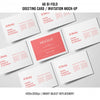 A6 Bi-Fold Greeting Card Mockups Psd