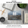 A6 Bi-Fold Greeting Card Template With Coffee And Plant Psd