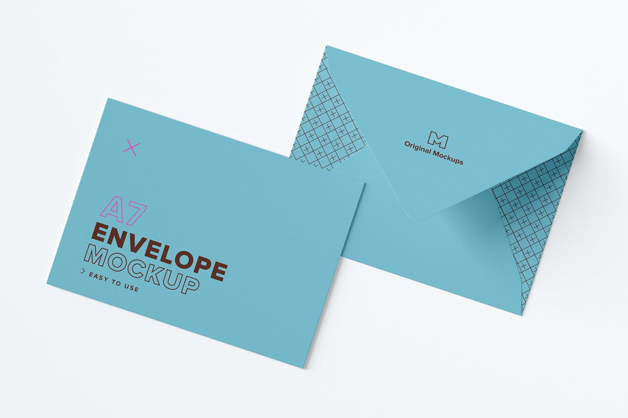 A7 Envelope Exterior Layout Mockup