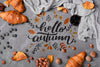 Above View Autumn Breakfast On Stucco Background Psd
