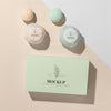 Above View Bath Bombs And Box Psd