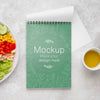 Above View Delicious Healthy Food Mock-Up Psd
