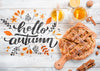 Above View Fall Season Arrangement On Wooden Background Psd