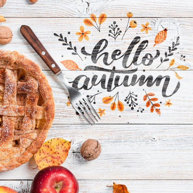 Above View Fall Season Arrangement Psd