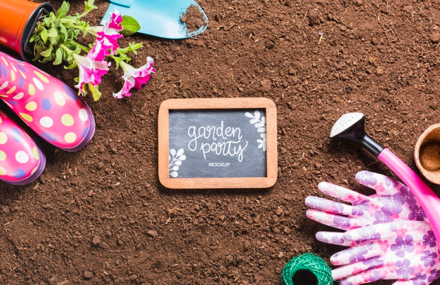 Above View Frame On Ground Psd