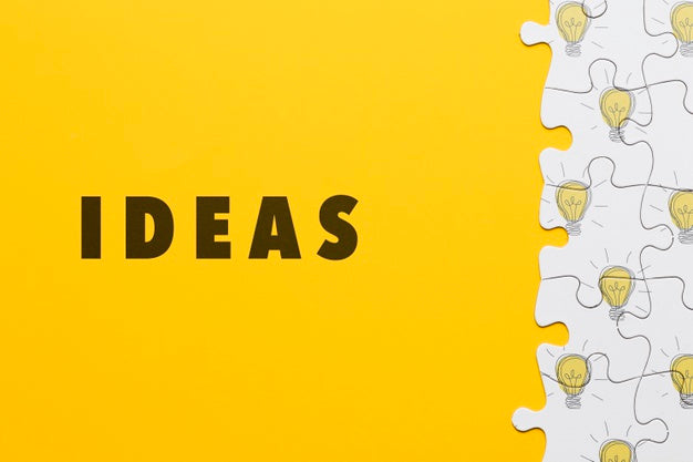 Above View Frame With Puzzle And Copy-Space Psd