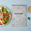 Above View Healthy Food Mock-Up Psd