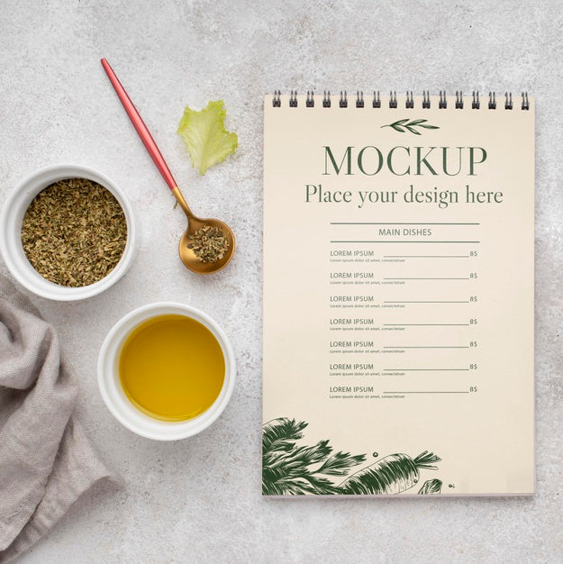 Above View Healthy Ingredients Psd