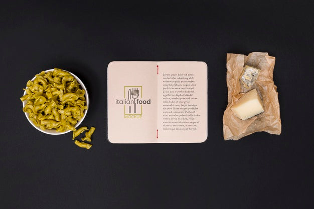 Above View Italian Cheese And Pasta Psd