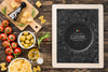 Above View Italian Food Mock-Up Psd