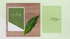 Above View Leaf, Stationery And Wood Psd