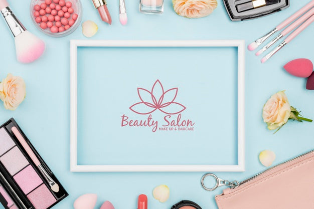 Above View Make-Up Arrangement Psd