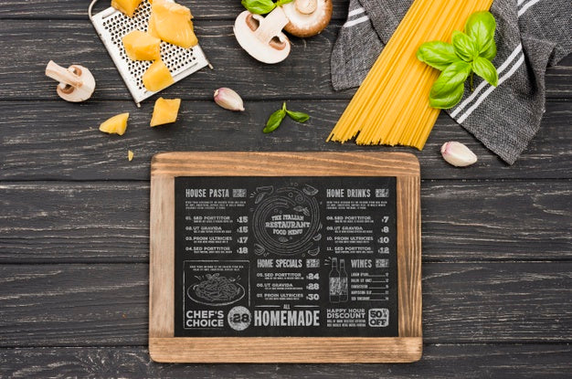 Above View Mushrooms And Pasta Assortment Psd