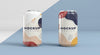 Abstract Can Packaging Concept Mock-Up Psd