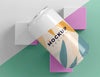 Abstract Can Packaging Concept Mock-Up Psd