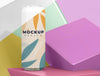 Abstract Can Packaging Mock-Up Psd