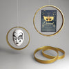 Abstract Concept Of Masked Carnival Party And Golden Rings Psd