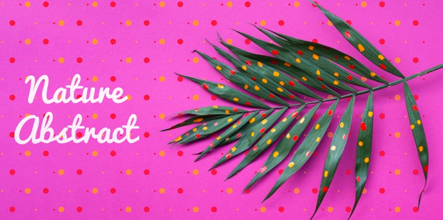 Abstract Drawing On Plant Leaves Psd