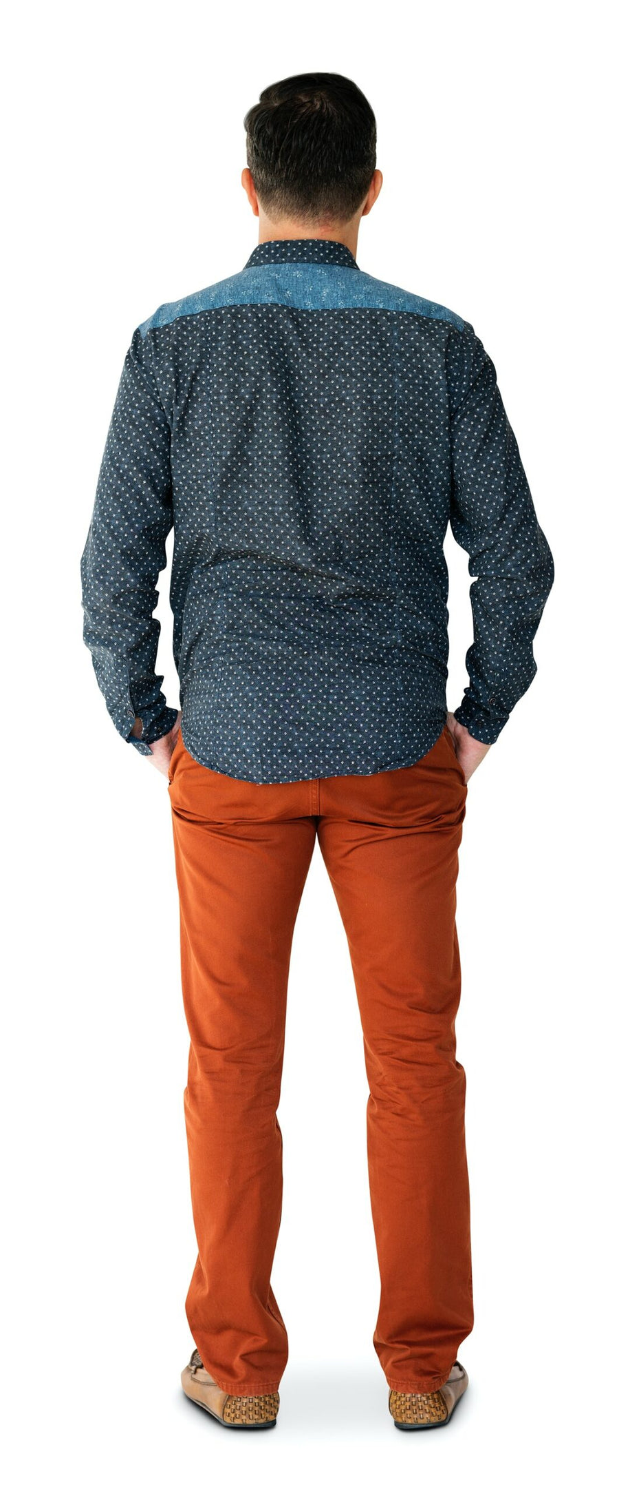 Abstract Man Studio Portrait Shooting In Rear View