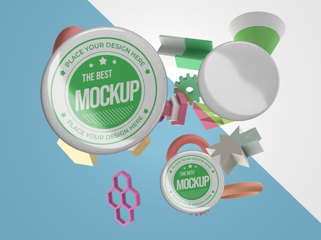 Abstract Mock-Up Merchandise With Insignia Psd