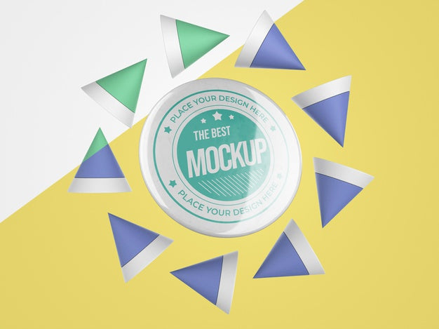 Abstract Mock-Up Merchandise With Insignia Psd