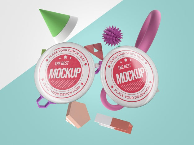 Abstract Mock-Up Merchandise With Insignia Psd