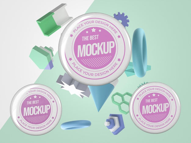 Abstract Mock-Up Merchandise With Insignia Psd