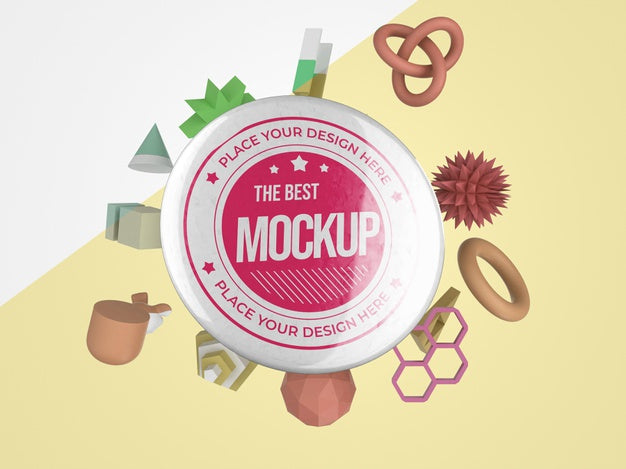 Abstract Mock-Up Merchandise With Insignia Psd