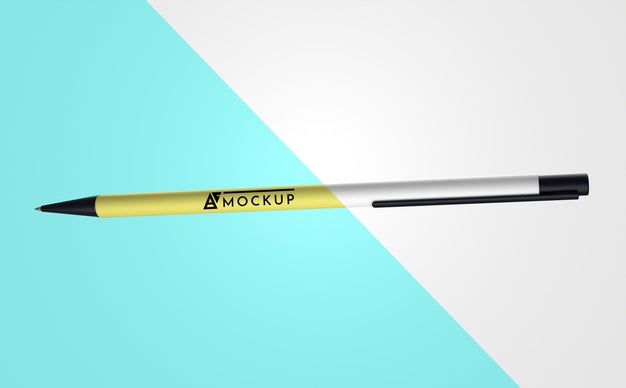 Abstract Mock-Up Merchandise With Pen Psd