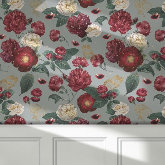 Abstract Paint Over A Sideboard Mockup Design Psd