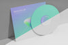 Abstract Retro Vinyl Disk With Packaging Mock-Up Psd