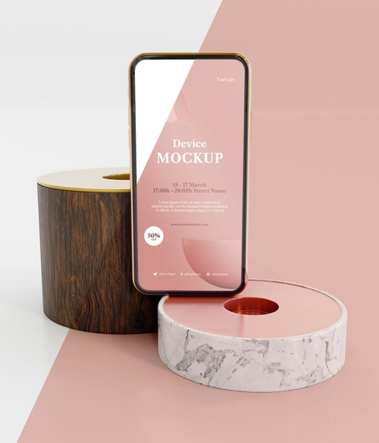 Abstract Stone And Mobile Psd