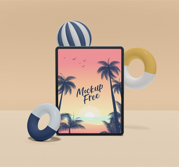 Abstract Summer Concept With Ball Psd