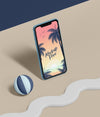 Abstract Summer Concept With Phone Psd
