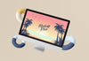Abstract Summer Concept With Screen Psd