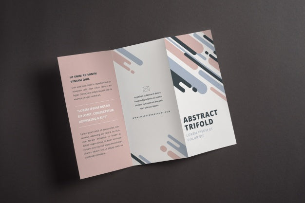 Abstract Trifold Brochure Mockup Psd