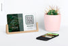 Acrylic Qr Menu With Plant Pot Mockup Psd