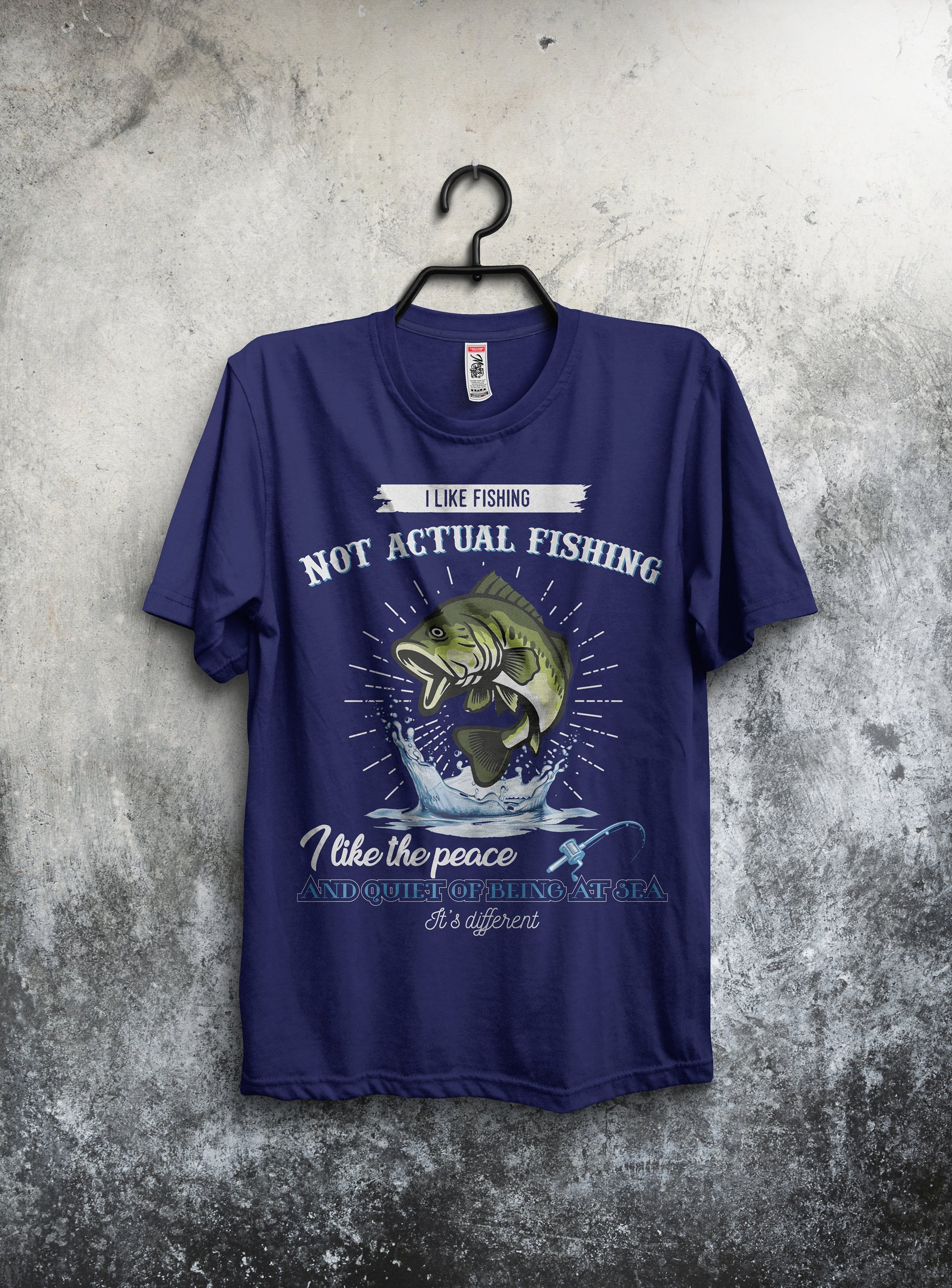 T-shirt Mock-up Template with Carp Fishing Tournament. Editable
