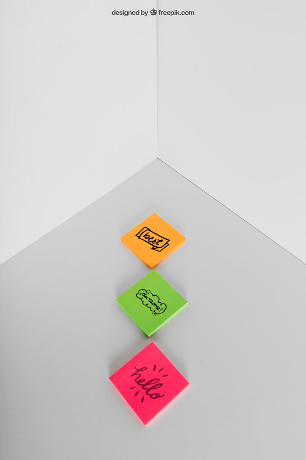 Adhesive Notes Mockup Psd