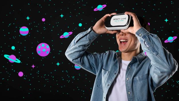 Adult Man With Vr Glasses Psd