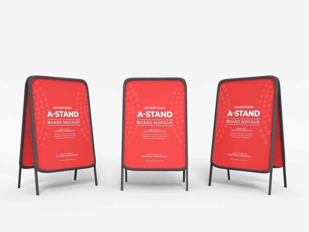 Advertising A Stand Poster Banner Mockup Psd