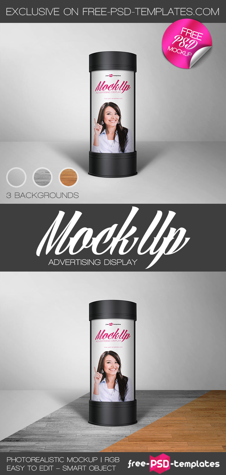 Advertising Display Mock-Up In Psd