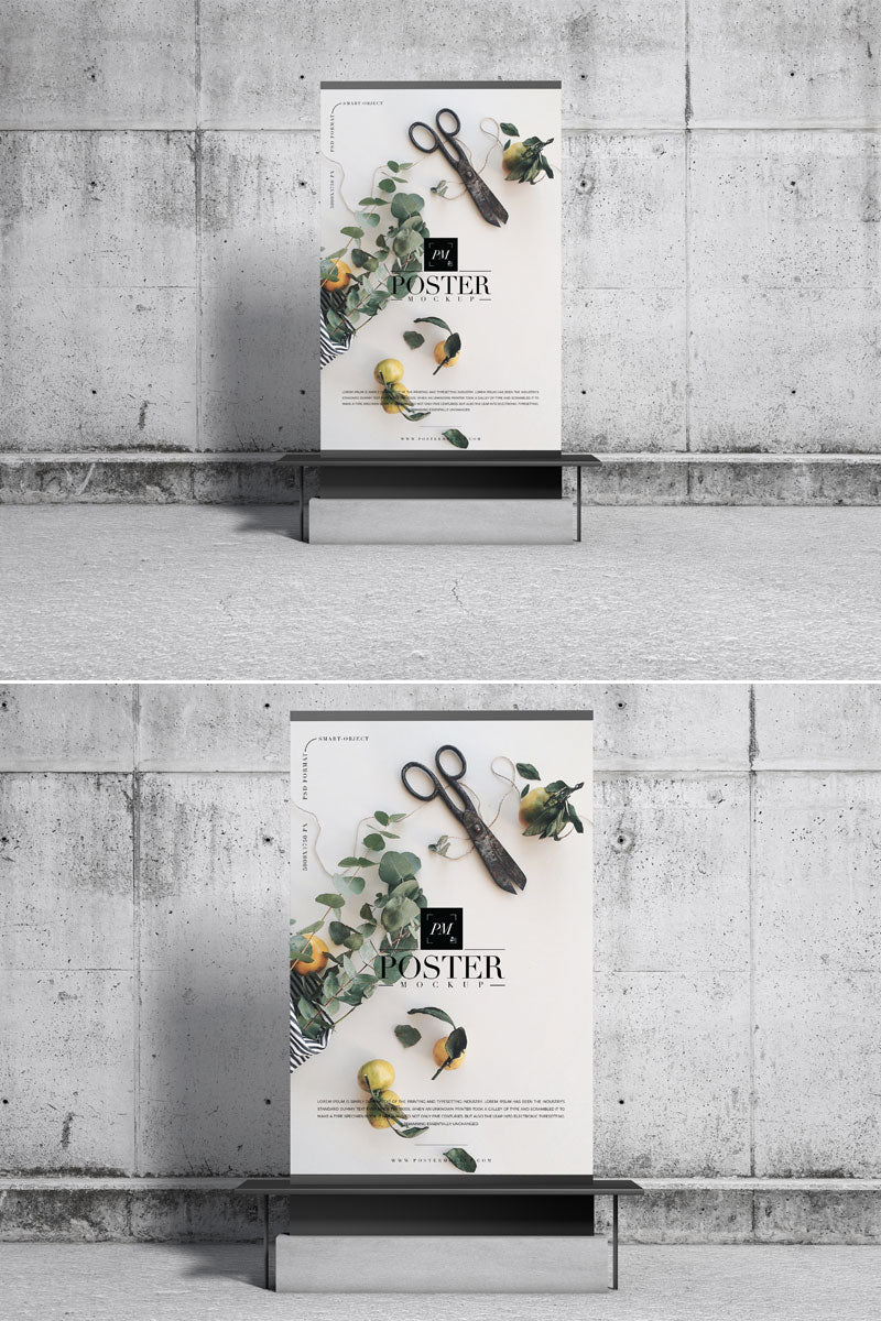 Advertising Display Poster Mockup Design
