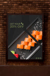 Advertising Mock-Up With Sushi Psd
